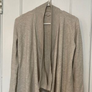 LOFT Women's Beige Cardigan Sweater